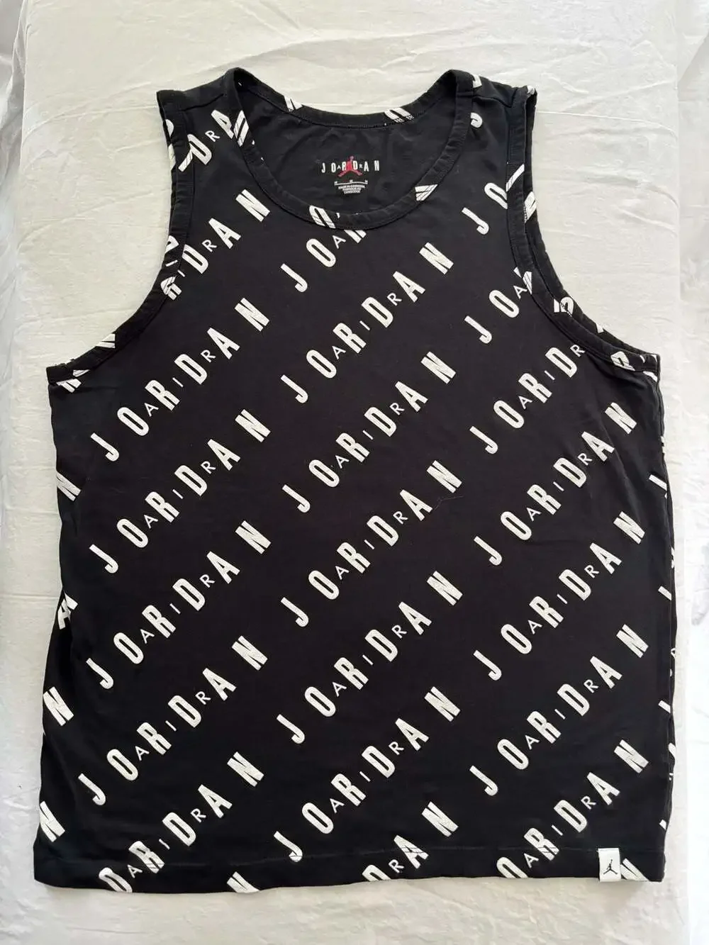 Jordan Essentials AOP Tank Top Black/White (Model DX9607-010)
